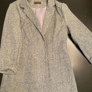 Casual 3-Quarter Sleeve Grey Jacket